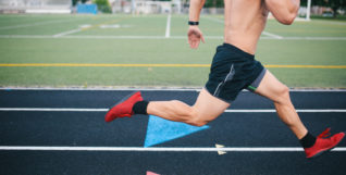 Man running on track